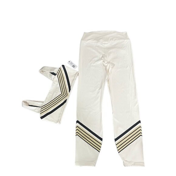 WEWOREWHAT WOMENS SET SPLICE MIDRISE TIGHTS LEGGINS, SPORTBRA, GYM, PILATES, - Picture 5 of 6